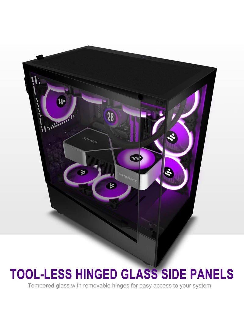 AJYAL Blaze Blue Gaming PC i5-14400F - 5060 Ti / 32GB RAM / H610M-K / Nvme 1TB SSD / NVIDIA GeForce RTX 5060 TI / 700W PSU / ARGB Gaming Case / Windows 11 PRO Black - Image 2